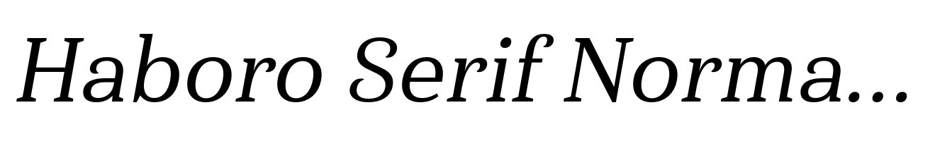 Haboro Serif Normal Medium Italic